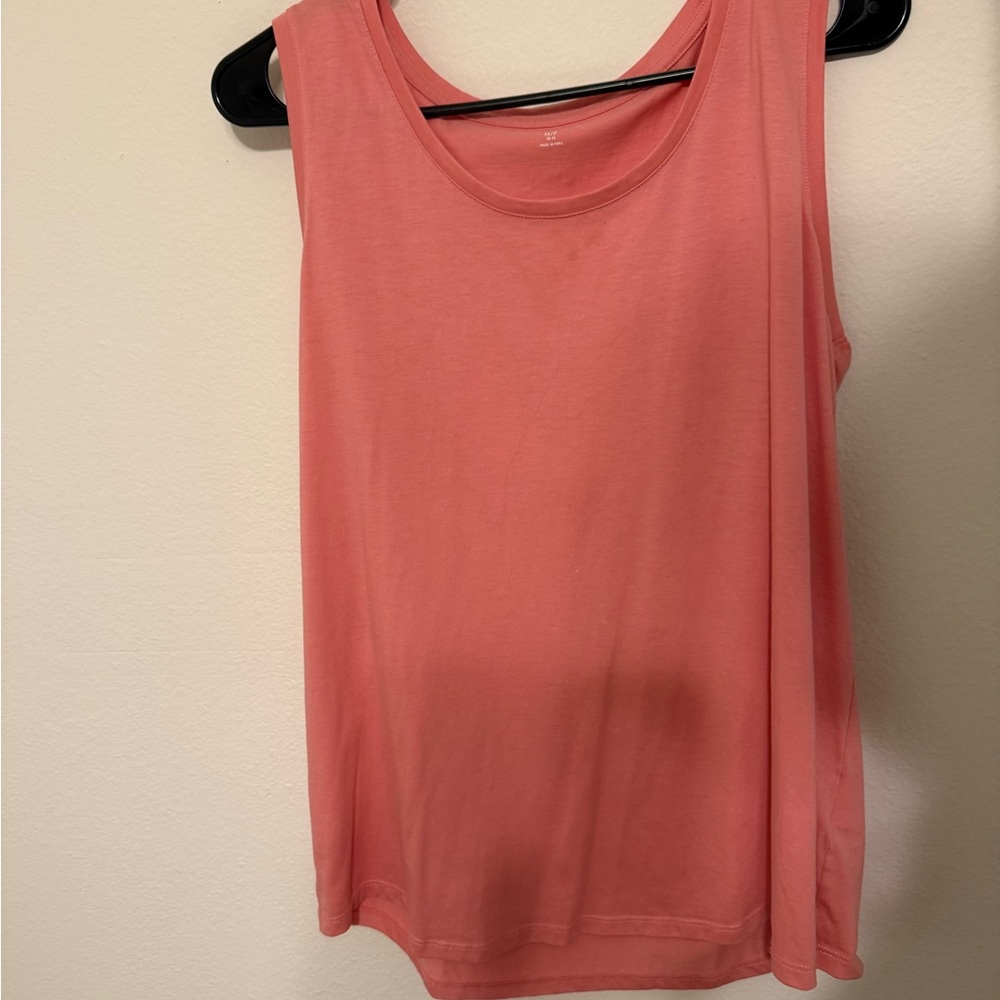 Lands' End Peach Sleeveless Tank Top